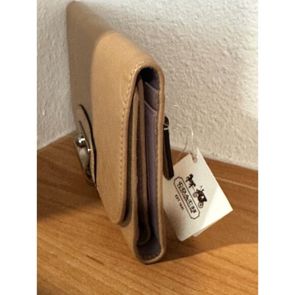 Coach Kristin Brown Leather Checkbook Wallet in Brown NWT - Picture 5 of 6